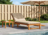 Sunlounger Cushion GEMERT 100% Polyester Cream 190 x 50 x 9 cm 947351