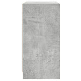 Side Cabinet with Glass Doors Concrete Grey 68x37x75.5 cm 836381