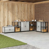 Kitchen Storage HATTEM Silver 60 x 50 x 92 cm Steel 874966
