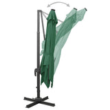 Cantilever Garden Parasol Green Polyester Large Rotatable 312345