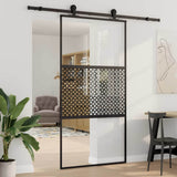 Glass Door Fretwork Black 102.5 x 2 x 205 cm Aluminium 42012459