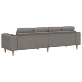 Living Room Couch Taupe 250 x 77 x 76 cm Polyester 3335086