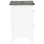 ZNTS Nightstand 2 pcs with 2 Drawers Grey and White 242041