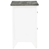 ZNTS Nightstand 2 pcs with 2 Drawers Grey and White 242041