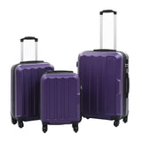 Hardcase Trolley Set 3 pcs Purple ABS 91877