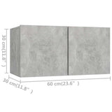 4 Piece TV Cabinet Set Concrete Grey Engineered Wood 3079062