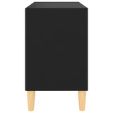 TV Cabinet with Solid Wood Legs Black 69.5x30x50 cm 805924