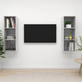 Wall-mounted TV Cabinets 2 pcs Concrete Grey Engineered Wood 3079857