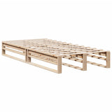 Bookcase Bed without Mattress 90x190 cm Single Solid Wood Pine 3323977