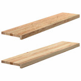 Window Sills 2 pcs Untreated 120x25x2 cm Solid Wood Oak 4009106