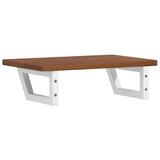 Basin Shelf Wall Mounted Steel and Solid Wood Oak 3302350