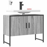 Bathroom Sink Cabinet Grey Sonoma 80x33x60 cm Engineered Wood 842464