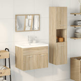 4 Piece Bathroom Furniture Set Sonoma Oak Engineered Wood 3325024