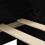 Bed Frame with Headboard Black Oak 80 x 200 cm Engineered Wood 8009041