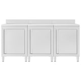 Commercial Work Table Cabinet 180x60x96 cm Stainless Steel 3058268