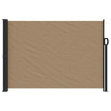 ZNTS Retractable Side Awning Taupe 140x600 cm 4004514