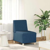 Modular Sofa Unit Armless 2 pcs Blue 55 x 74 x 82 cm Fabric 3399756