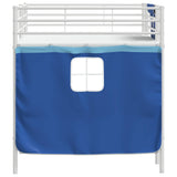 Kids'Loft Bed Frame with Curtains White and Blue 107 x 200 cm 42020821