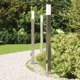 Bollard Lights with Outlet 3 pcs 110 cm Stainless Steel IP44 4006064