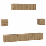 TV Cabinet Set 7 pcs Artisan Oak Engineered Wood 3393410