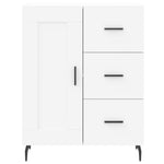 Highboard White 69.5x34x180 cm Engineered Wood 3190037