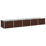 Raised Garden Bed Brown 400 x 80 x 55 cm cold-rolled steel 8006432