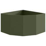 Corner Planter Olive green 60 x 60 x 35 cm Steel 883643