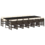 Garden Dining Set Brown, Cream white 3210945