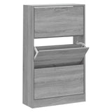 Shoe Cabinet Grey Sonoma 63x24x103 cm Engineered Wood 342556