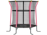 Kids Trampoline Mini Bouncer with Enclosure Safety Net For Ages 3-10 Years - Pink T3398P348058