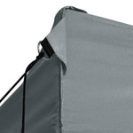 ZNTS Professional Folding Party Tent with 3 Sidewalls 3x4 m Steel Anthracite 48896