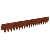 Lawn Edging 30 pcs 103 x 15 cm metal Rusty 8008264