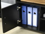Multi-Storage Printer Stand Unit Office Desk Side Mobile Storage w/ Wheels Modern Style 60L x 50W x T3398P340956