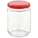 Glass Jam Jars with Red Lid 48 pcs 230 ml 50800