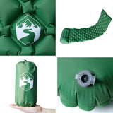 Inflating Camping Mattress with Pillow 1-Person Green 4007111