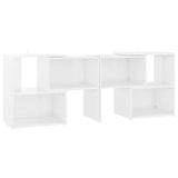 TV Cabinet High Gloss White 104x30x52 cm Engineered Wood 808356
