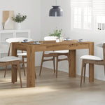 ZNTS Dining Table Artisan Oak 140x74.5x76 cm Engineered Wood 856573