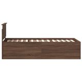 Bed Frame with Headboard Brown Oak 75 x 190 cm Engineered Wood 3408633