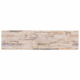 Wall Panels 10 pcs White and Red 100 x 25 cm EPS Foam 42046109