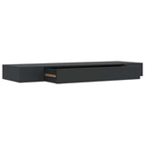 Floating Wall Shelf with Drawer Black 80x25x8 cm 288206