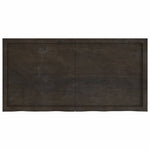 Table Top Dark Brown 120x60x cm Treated Solid Wood Oak 3156438