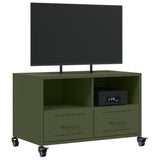 TV Cabinet Olive Green 68x39x43.5 cm Steel 846702