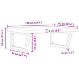 Basin Shelf Wall Mounted Steel and Solid Wood Acacia 3302943