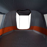 Camping Tent Tunnel 4-Person Grey and Orange Waterproof 94630