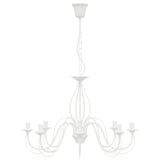 Adjustable Chandelier E14 Metal White 78 x 101 cm 42053778