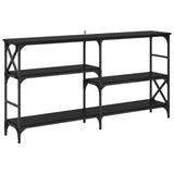Console Table Black Oak 150 x 29 x 76.5 cm Engineered Wood 882798