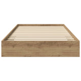 Floor Bed Frame Artisan Oak 80 x 200 cm Engineered Wood 8009082