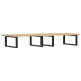 Basin Shelf Wall Mounted Steel and Solid Wood Acacia 3302797