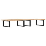 Basin Shelf Wall Mounted Steel and Solid Wood Acacia 3302793