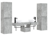 Bathroom Furniture Set 5 pcs Concrete Grey 33 x 34.5 x 160 cm 3406006